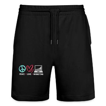 Marketing Manager - Stanley/Stella Unisex Bio Joggingshorts Trainer  - Schwarz - Vorne - Nik (191cm) & Marisol (170cm)