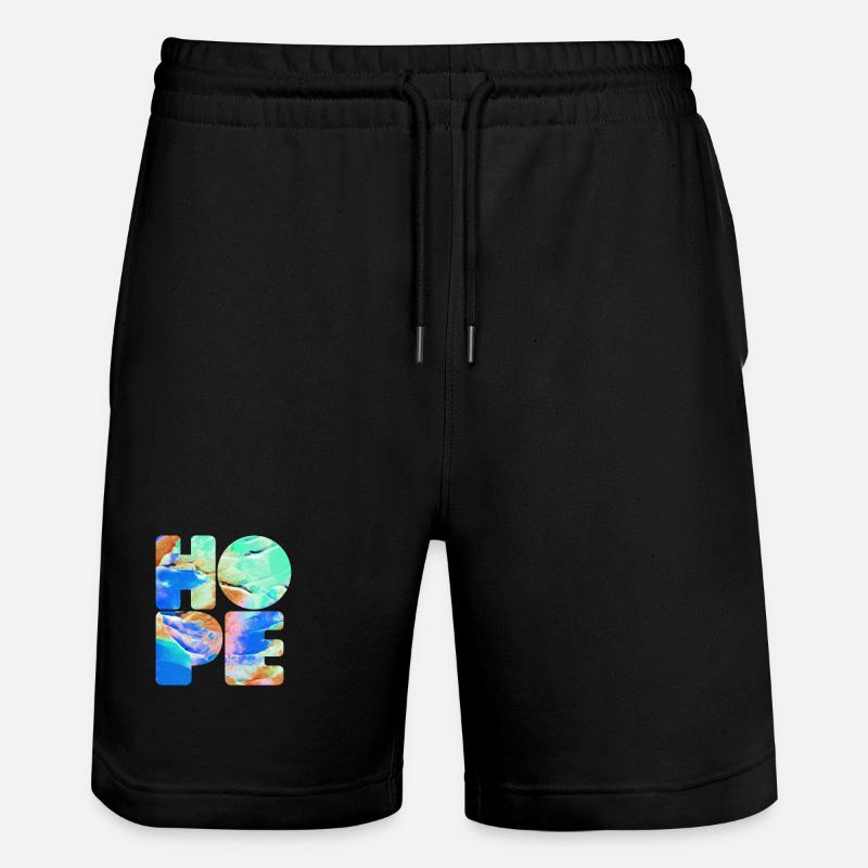 HOPE bunt - Stanley/Stella Unisex Bio Joggingshorts Trainer  - Schwarz