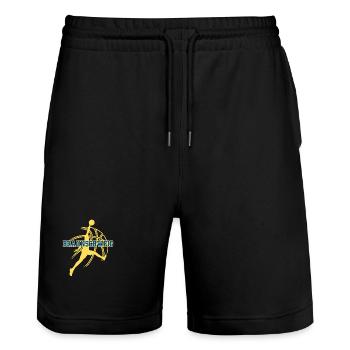 Braunschweig, meine Stadt! - Stanley/Stella Unisex Bio Joggingshorts Trainer  - Schwarz - Vorne - Nik (191cm) & Marisol (170cm)