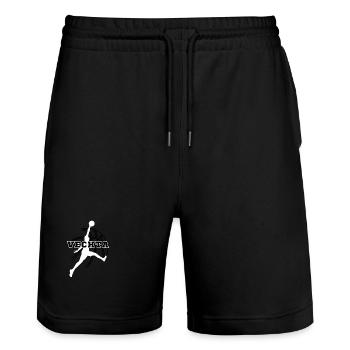Vechta, my city! - Stanley/Stella Trainer Unisex Organic Jogging Shorts - black - Front - Nik (191cm) & Marisol (170cm)