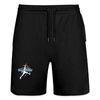 Crailsheim, my city! - Stanley/Stella Trainer Unisex Organic Jogging Shorts - black - Front - Nik (191cm) & Marisol (170cm)