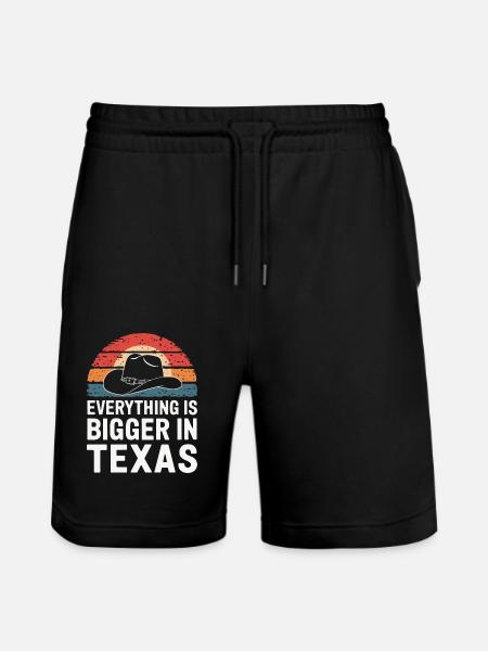 Texas State Texans Texas - Stanley/Stella Trainer Unisex Organic Jogging Shorts - black