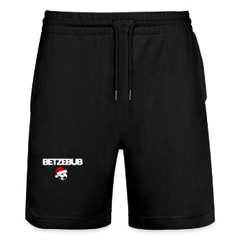 Betzebub Lautern - Stanley/Stella Unisex Bio Joggingshorts Trainer  - Schwarz - Vorne - Nik (191cm) & Marisol (170cm)