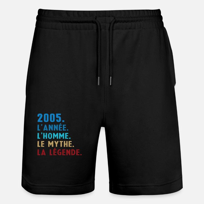 2005 Year Man Myth Legend - Stanley/Stella Trainer Unisex Organic Jogging Shorts - black
