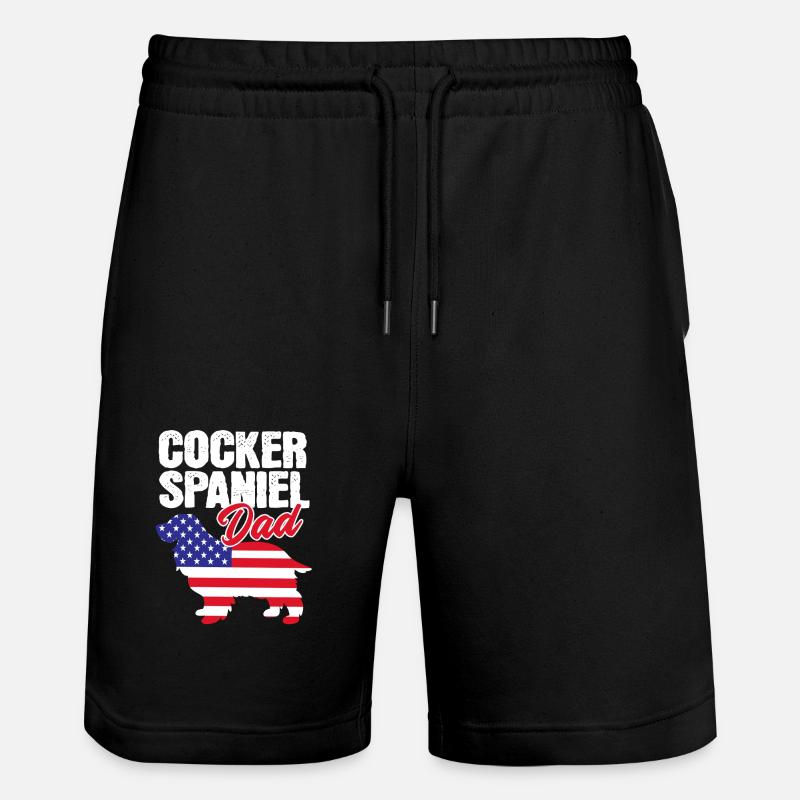 Père Cocker Spaniel - Short de jogging bio TRAINER Stanley/Stella unisexe - noir