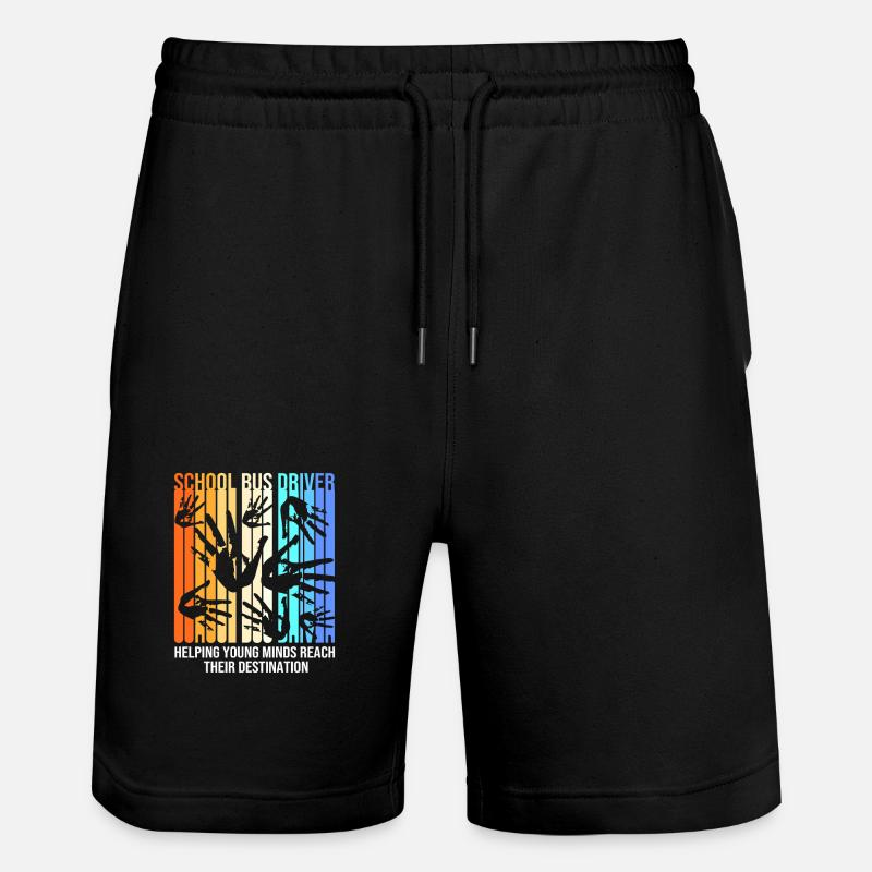 Schulbus Schulbusfahrer Busfahrer - Stanley/Stella Unisex Bio Joggingshorts Trainer  - Schwarz