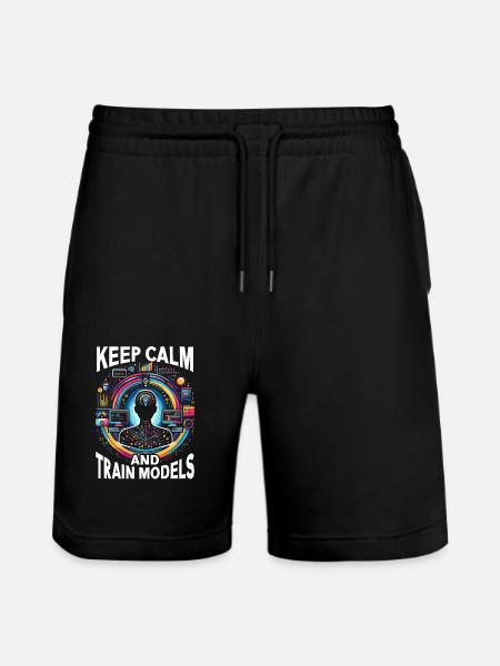 Artificial Intelligence, AI, Machine Learning - Stanley/Stella Trainer Unisex Organic Jogging Shorts - black