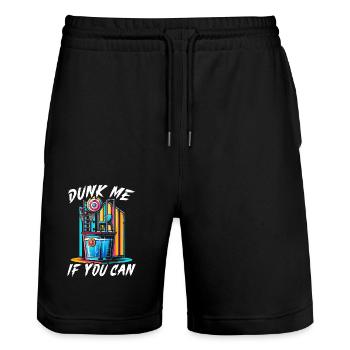 Dunk Tank Carnival Fair Circus - Stanley/Stella Trainer Unisex Organic Jogging Shorts - black - Front - Nik (191cm) & Marisol (170cm)