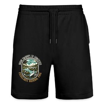 Parc national des Everglades Outdoor Tours États-Unis - Short de jogging bio TRAINER Stanley/Stella unisexe - noir - Devant - Nik (191cm) & Marisol (170cm)