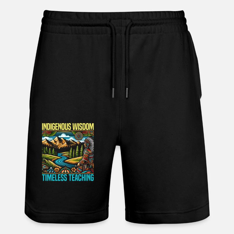 Native American Cherokee-Apache tribe - Stanley/Stella Trainer Unisex Organic Jogging Shorts - black