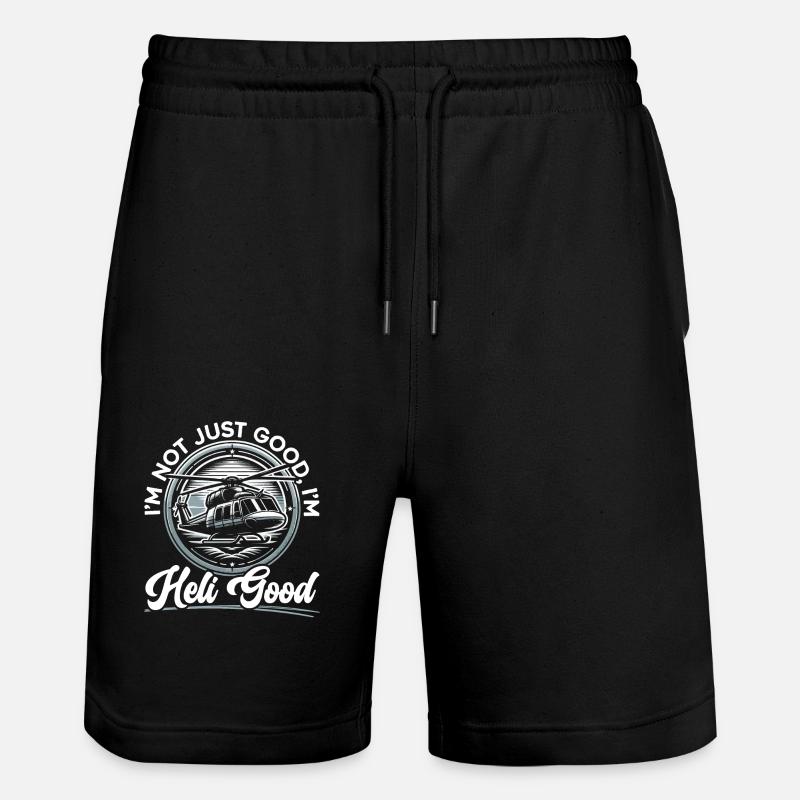 Pilote d’hélicoptère - Short de jogging bio TRAINER Stanley/Stella unisexe - noir