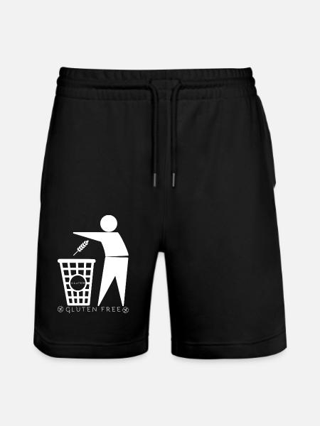 Gluten container (white) - Stanley/Stella Trainer Unisex Organic Jogging Shorts - black