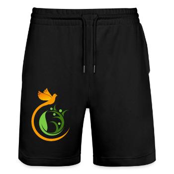 Kirche Katholisch Bibel Glaube Jesus Gott Christen - Stanley/Stella Unisex Bio Joggingshorts Trainer  - Schwarz - Vorne - Nik (191cm) & Marisol (170cm)