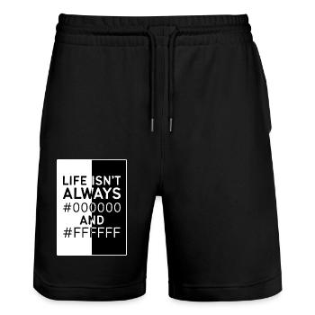 Designer Graphic Designer Designer Artist - Stanley/Stella Trainer Unisex Organic Jogging Shorts - black - Front - Nik (191cm) & Marisol (170cm)