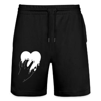 Crève-cœur - Short de jogging bio TRAINER Stanley/Stella unisexe - noir - Devant - Nik (191cm) & Marisol (170cm)