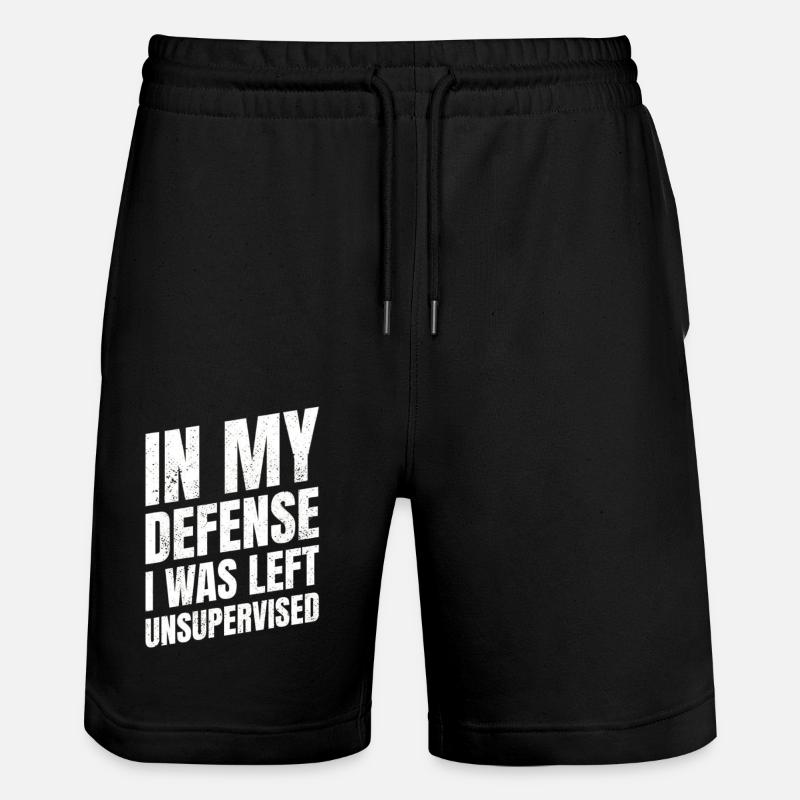 POUR MA DÉFENSE T Shirt - Short de jogging bio TRAINER Stanley/Stella unisexe - noir