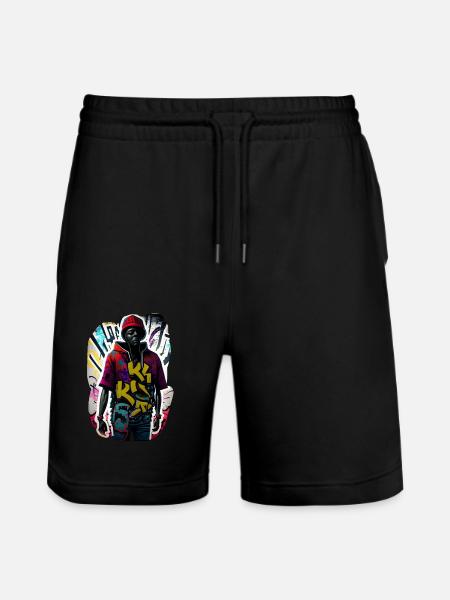 IMG 1643 - Short de jogging bio TRAINER Stanley/Stella unisexe - noir