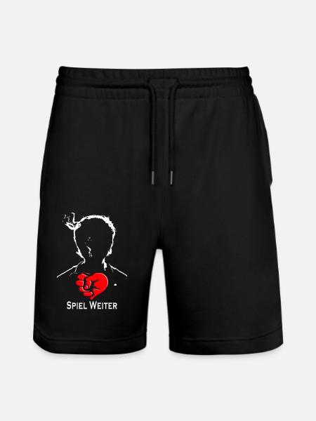 Spiel Weiter Grafik - Stanley/Stella Unisex Bio Joggingshorts Trainer  - Schwarz