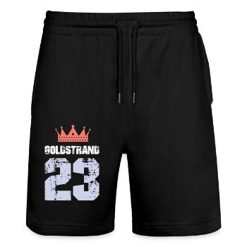 Golden Sands 23 Jersey 2023 - Stanley/Stella Trainer Unisex Organic Jogging Shorts - black - Front - Nik (191cm) & Marisol (170cm)