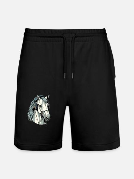 Hapo le cheval audiophile - Short de jogging bio TRAINER Stanley/Stella unisexe - noir