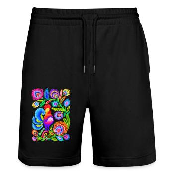 Schweden Schweden Schweden Skandinavien Reisekunst Kunst - Stanley/Stella Unisex Bio Joggingshorts Trainer  - Schwarz - Vorne - Nik (191cm) & Marisol (170cm)