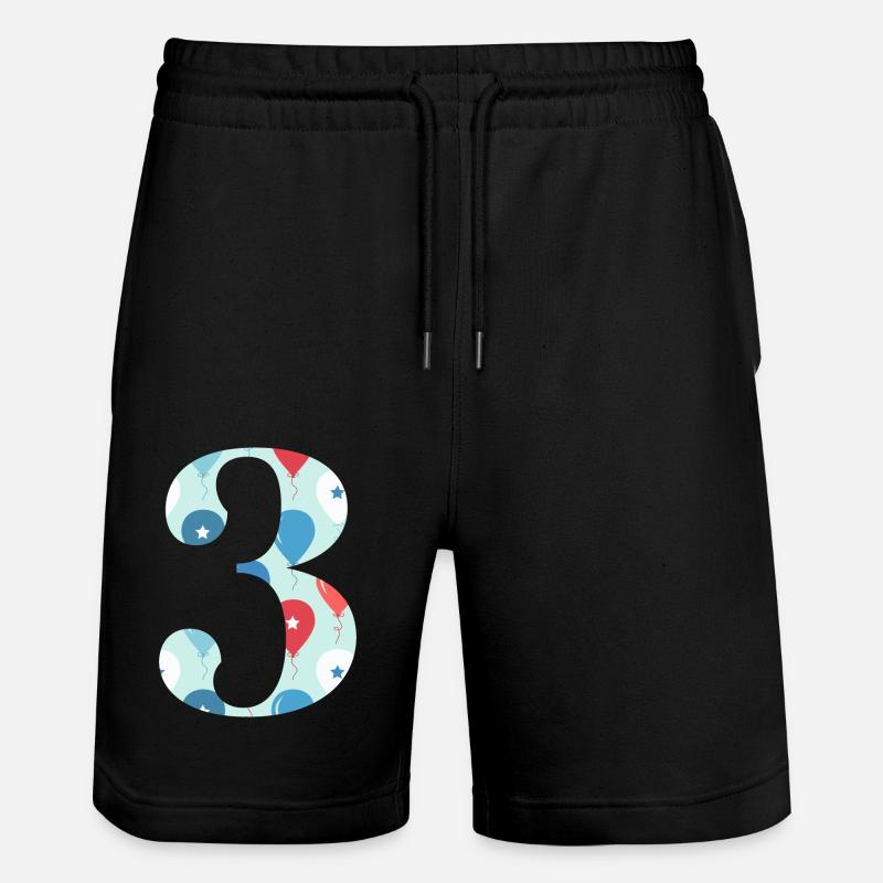 3e anniversaire ballon - Short de jogging bio TRAINER Stanley/Stella unisexe - noir