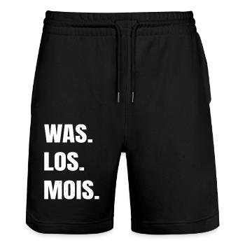 statement geek geburtstagsgeschenkidee lustig - Stanley/Stella Unisex Bio Joggingshorts Trainer  - Schwarz - Vorne - Nik (191cm) & Marisol (170cm)