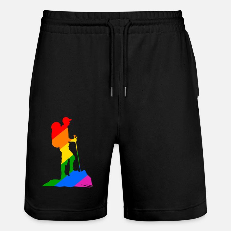 Bunter Wanderer - Wandern - Stanley/Stella Unisex Bio Joggingshorts Trainer  - Schwarz