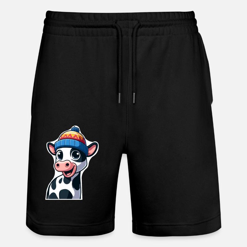Veau avec bonnet - Short de jogging bio TRAINER Stanley/Stella unisexe - noir