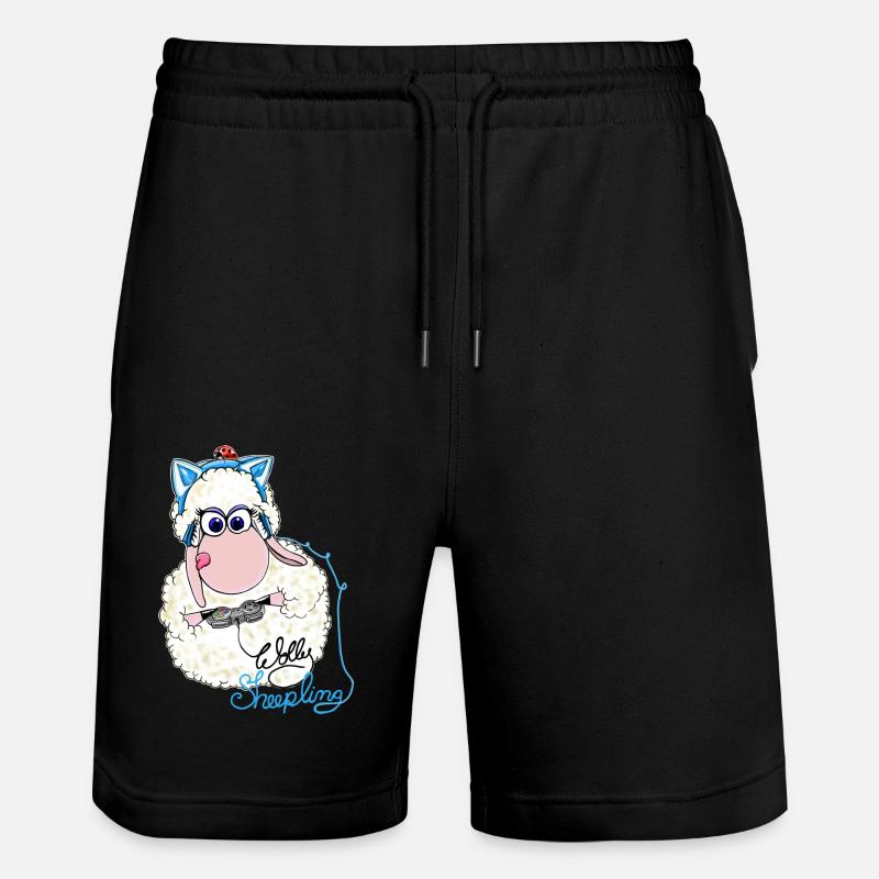 Wolly Sheepling joue - Short de jogging bio TRAINER Stanley/Stella unisexe - noir