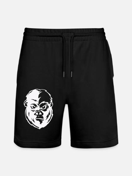 gorilla face tier - Stanley/Stella Unisex Bio Joggingshorts Trainer - Schwarz