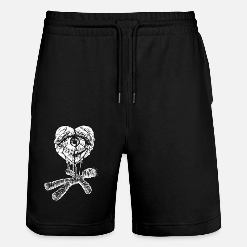 Coeur, œil et poupée - Short de jogging bio TRAINER Stanley/Stella unisexe - noir
