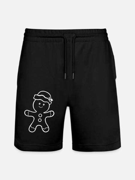 Gingerbread man - Stanley/Stella Trainer Unisex Organic Jogging Shorts - black