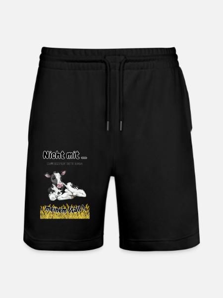 Landwirtschaft - Bauerndemo - Stanley/Stella Unisex Bio Joggingshorts Trainer  - Schwarz