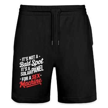 Es ist keine kahle Stelle, die für die Sexmaschine geeignet ist - Stanley/Stella Unisex Bio Joggingshorts Trainer  - Schwarz - Vorne - Nik (191cm) & Marisol (170cm)