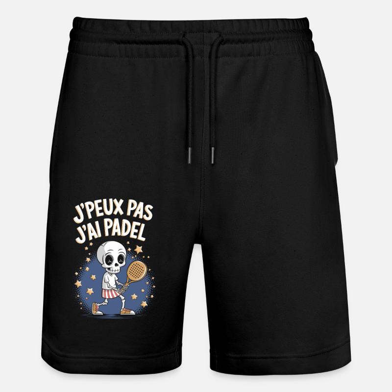 J'peux pas j'ai Padel - Short de jogging bio TRAINER Stanley/Stella unisexe - noir