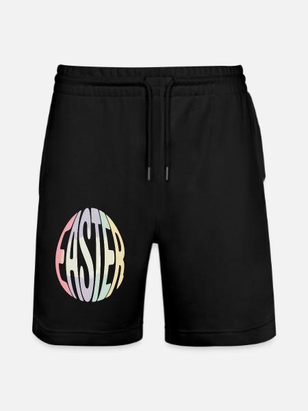 Easter Bunny - Cool Easter Logo - Stanley/Stella Trainer Unisex Organic Jogging Shorts - black
