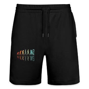 Évolution De Joueur De Harpe - Short de jogging bio TRAINER Stanley/Stella unisexe - noir - Devant - Nik (191cm) & Marisol (170cm)