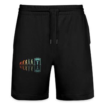 Car Mechanic Development - Stanley/Stella Trainer Unisex Organic Jogging Shorts - black - Front - Nik (191cm) & Marisol (170cm)