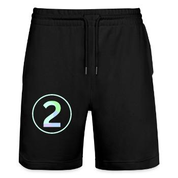 Pastel "Two" 2 - ApriNoeScor - Stanley/Stella Trainer Unisex Organic Jogging Shorts - black - Front - Nik (191cm) & Marisol (170cm)
