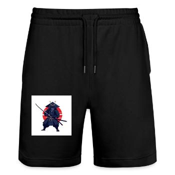 Samurai: The Warriors of Ancient Japan - Stanley/Stella Trainer Unisex Organic Jogging Shorts - black - Front - Nik (191cm) & Marisol (170cm)