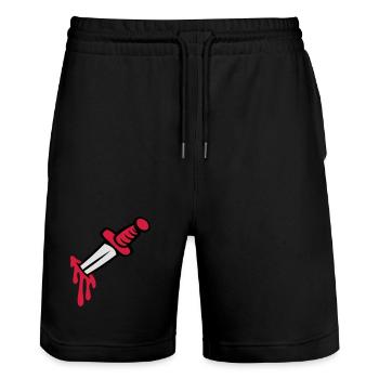 mes_vector - Short de jogging bio TRAINER Stanley/Stella unisexe - noir - Devant - Nik (191cm) & Marisol (170cm)
