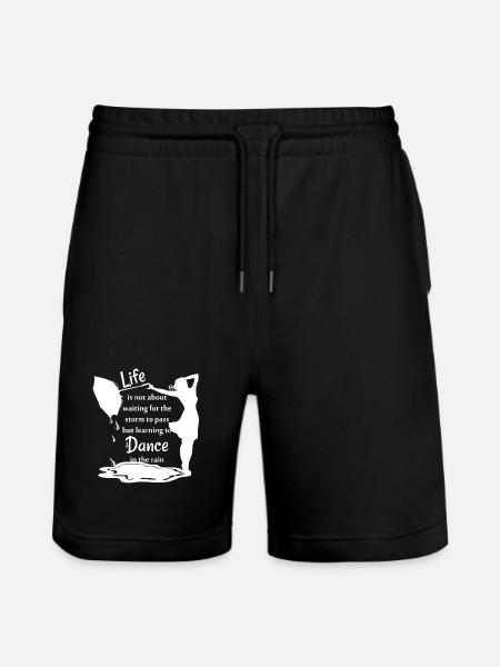 Wisdom with a dancing silhouette - Stanley/Stella Trainer Unisex Organic Jogging Shorts - black