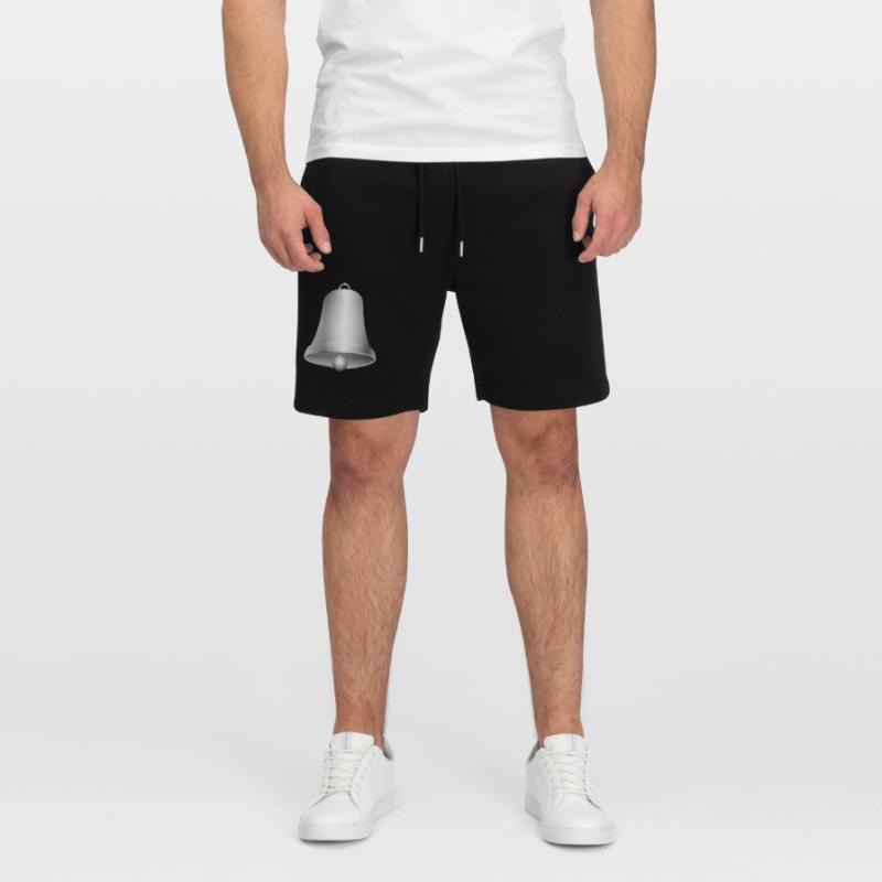große silberfarbene Kirchen Glocke oder Glöckchen Stanley/Stella Unisex Bio Joggingshorts Trainer 
