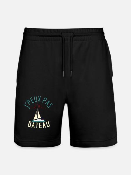 j'peux pas j'ai bateau - Short de jogging bio TRAINER Stanley/Stella unisexe - noir