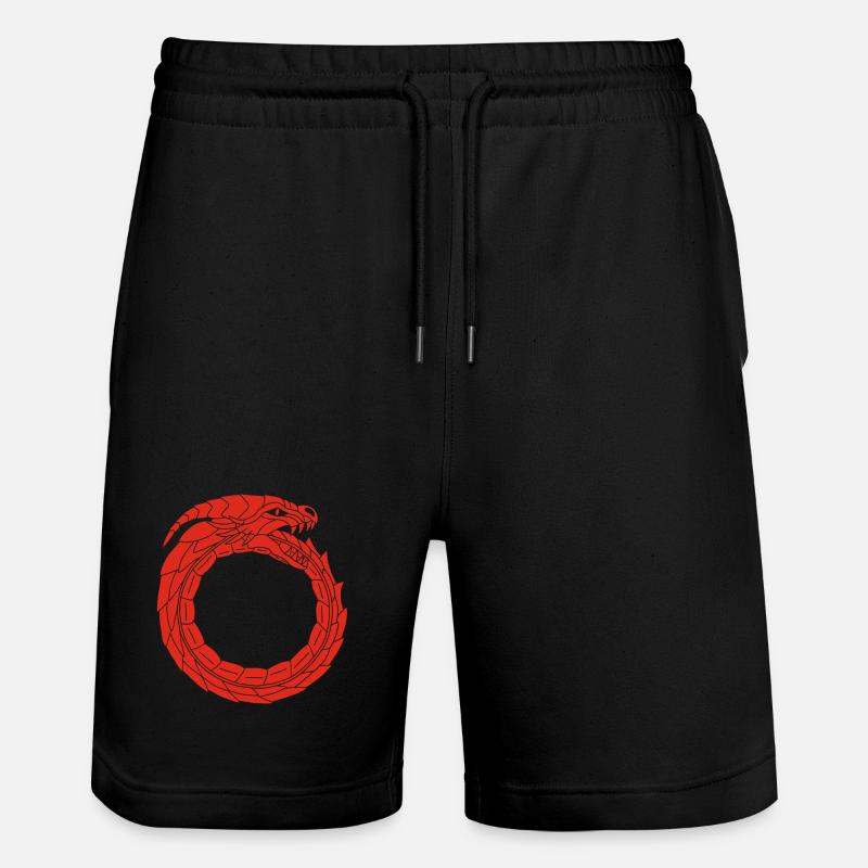 Dragon rouge dévoreur - Short de jogging bio TRAINER Stanley/Stella unisexe - noir