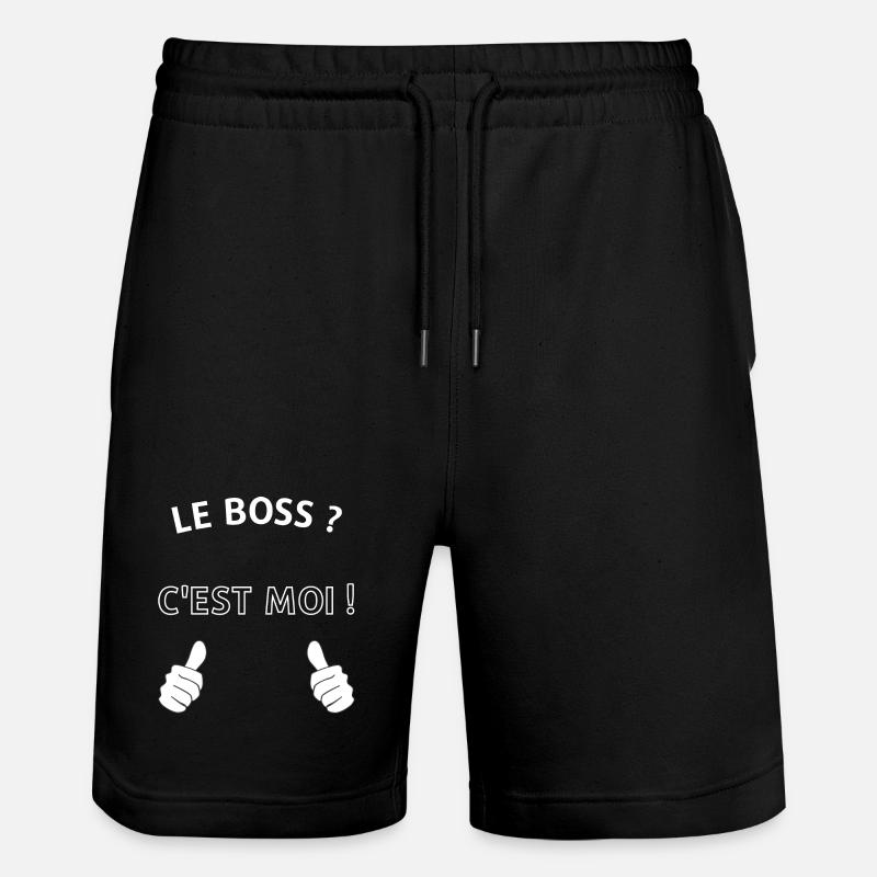 Le chef c'est moi - Short de jogging bio TRAINER Stanley/Stella unisexe - noir