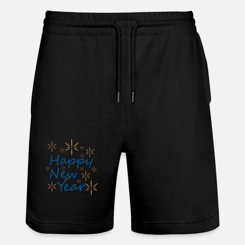 Silvester: Sterne und Glück - Stanley/Stella Unisex Bio Joggingshorts Trainer  - Schwarz