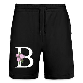 B - Stanley/Stella Unisex Bio Joggingshorts Trainer  - Schwarz - Vorne - Nik (191cm) & Marisol (170cm)