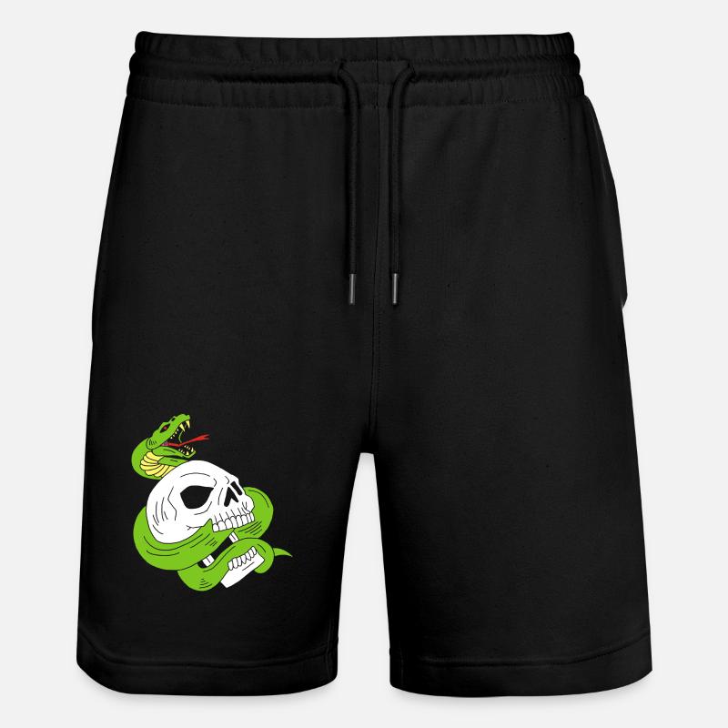 Le crâne et le serpent - Short de jogging bio TRAINER Stanley/Stella unisexe - noir